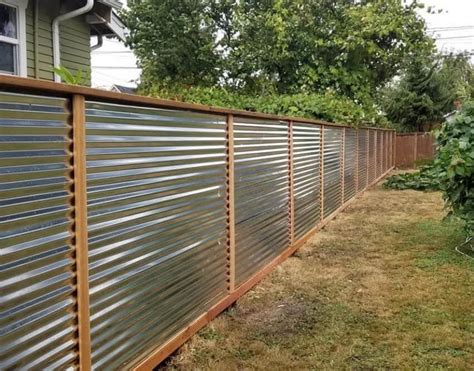 residential corrugated metal fence panels